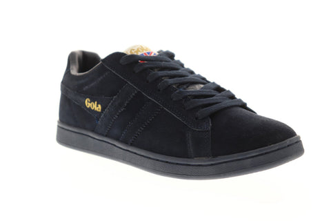 Gola Equipe Suede Mens Blue Suede Low Top Lace Up Sneakers Shoes