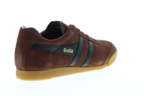 Gola Harrier Suede Mens Red Suede Low Top Lace Up Sneakers Shoes