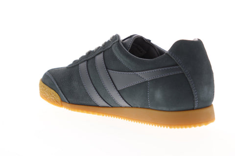 Gola Harrier Suede Mens Gray Suede Low Top Lace Up Sneakers Shoes