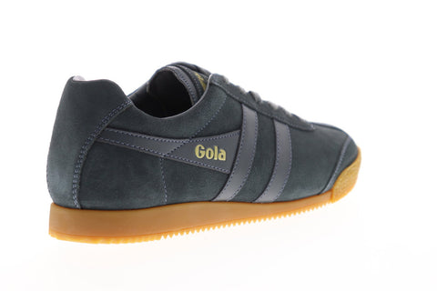 Gola Harrier Suede Mens Gray Suede Low Top Lace Up Sneakers Shoes
