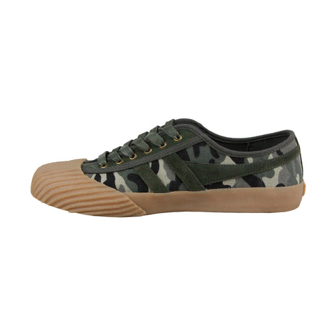 Gola Monarch CMA208 Mens Green Canvas Retro Lace Up Lifestyle Sneakers Shoes