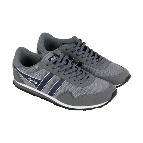 Gola Monaco Ballistic CMA216 Mens Gray Retro Low Top Lifestyle Sneakers Shoes