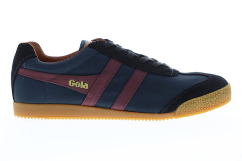 Gola Harrier Millerain CMA308 Mens Blue Canvas Retro Low Top Sneakers Shoes