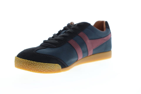 Gola Harrier Millerain CMA308 Mens Blue Canvas Retro Low Top Sneakers Shoes
