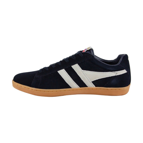 Gola Equipe CMA495 Mens Blue Suede Casual Lace Up Low Top Sneakers Shoes