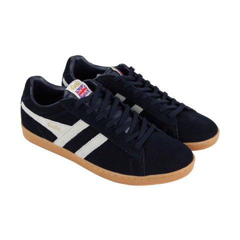 Gola Equipe CMA495 Mens Blue Suede Casual Lace Up Low Top Sneakers Shoes