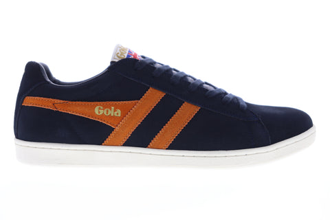 Gola Equipe Suede CMA495 Mens Blue Retro Lace Up Lifestyle Sneakers Shoes