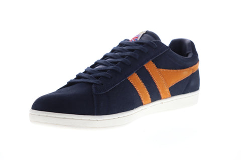 Gola Equipe Suede CMA495 Mens Blue Retro Lace Up Lifestyle Sneakers Shoes
