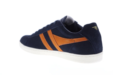 Gola Equipe Suede CMA495 Mens Blue Retro Lace Up Lifestyle Sneakers Shoes