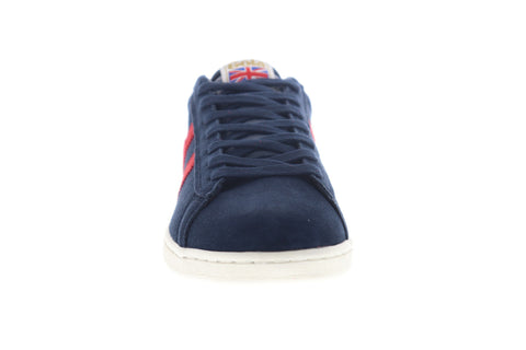 Gola Equipe Suede CMA495 Mens Blue Suede Lace Up Lifestyle Sneakers Shoes