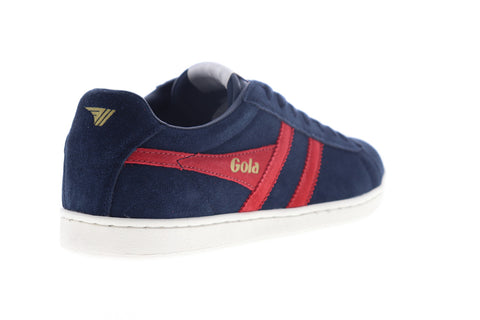 Gola Equipe Suede CMA495 Mens Blue Suede Lace Up Lifestyle Sneakers Shoes