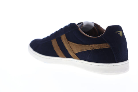 Gola Equipe Suede CMA495 Mens Blue Low Top Lace Up Lifestyle Sneakers Shoes