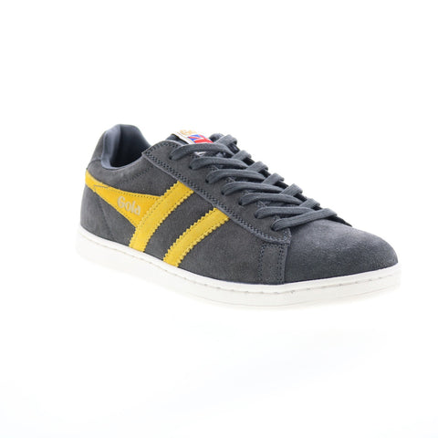 Gola Equipe Suede CMA495 Mens Gray Suede Lace Up Lifestyle Sneakers Shoes