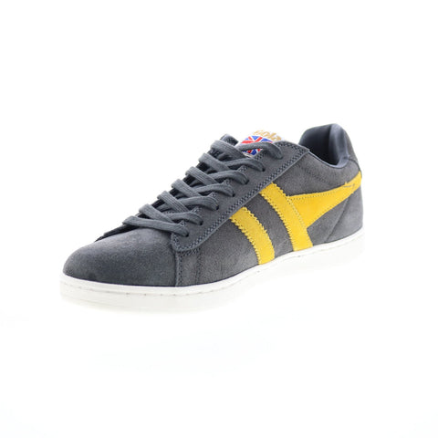 Gola Equipe Suede CMA495 Mens Gray Suede Lace Up Lifestyle Sneakers Shoes