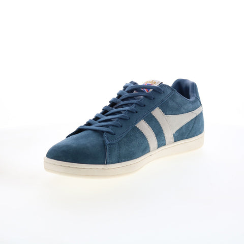 Gola Equipe Suede CMA495 Mens Blue Suede Lace Up Lifestyle Sneakers Shoes