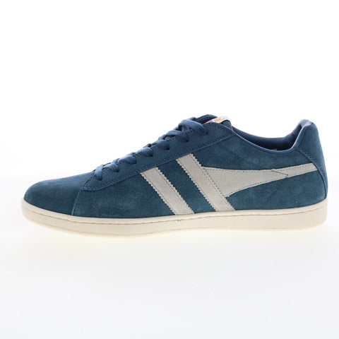 Gola Equipe Suede CMA495 Mens Blue Suede Lace Up Lifestyle Sneakers Shoes