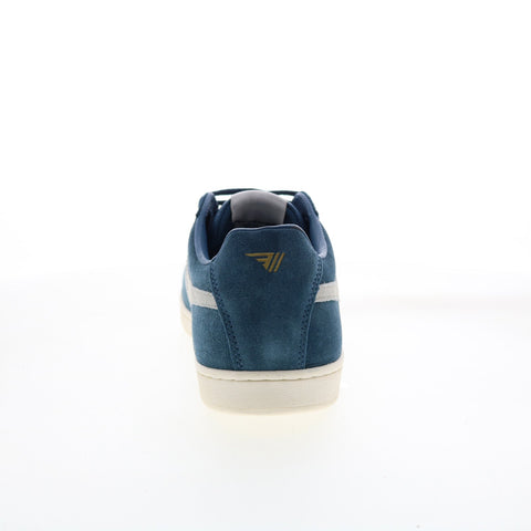 Gola Equipe Suede CMA495 Mens Blue Suede Lace Up Lifestyle Sneakers Shoes