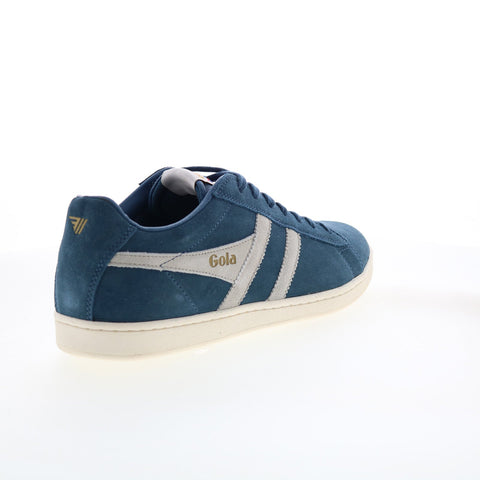 Gola Equipe Suede CMA495 Mens Blue Suede Lace Up Lifestyle Sneakers Shoes