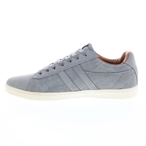 Gola Equipe Suede CMA495 Mens Gray Suede Lace Up Lifestyle Sneakers Shoes