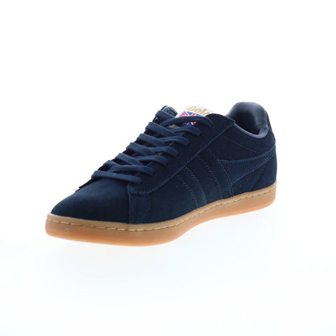 Gola Equipe Suede CMA495 Mens Blue Suede Lace Up Lifestyle Sneakers Shoes