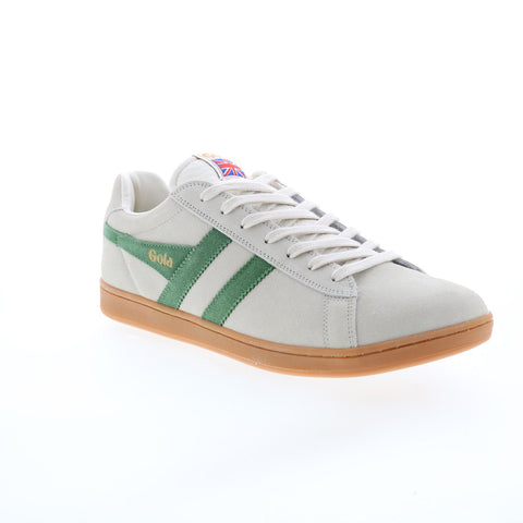 Gola Equipe Suede CMA495 Mens Gray Suede Lace Up Lifestyle Sneakers Shoes