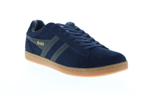 Gola Equipe Suede CMA495 Mens Blue Lace Up Lifestyle Sneakers Shoes