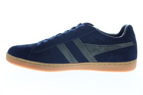 Gola Equipe Suede CMA495 Mens Blue Lace Up Lifestyle Sneakers Shoes