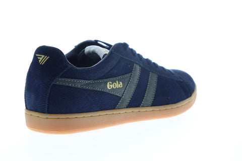 Gola Equipe Suede CMA495 Mens Blue Lace Up Lifestyle Sneakers Shoes