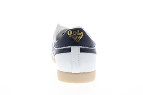 Gola Harrier 50 CMA504 Mens White Leather Retro Low Top Lifestyle Sneakers Shoes