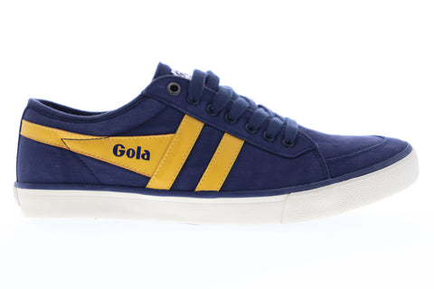 Gola Comet CMA516 Mens Blue Canvas Retro Low Top Lifestyle Sneakers Shoes