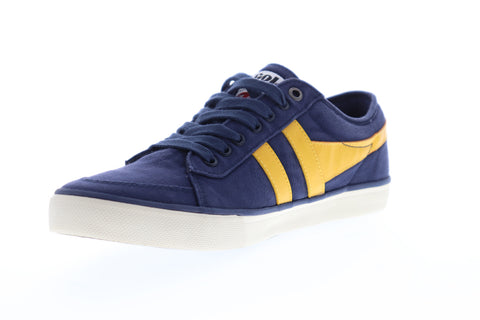 Gola Comet CMA516 Mens Blue Canvas Retro Low Top Lifestyle Sneakers Shoes