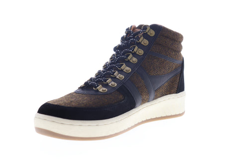 Gola Ascent High CMA521 Mens Brown Suede Mid Top Lifestyle Sneakers Shoes