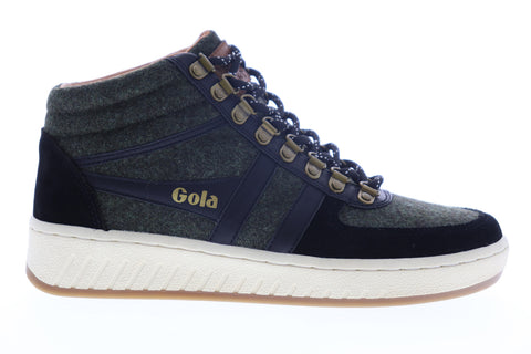 Gola Ascent High CMA521 Mens Gray Suede Mid Top Lace Up Lifestyle Sneakers Shoes