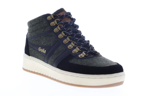 Gola Ascent High CMA521 Mens Gray Suede Mid Top Lace Up Lifestyle Sneakers Shoes