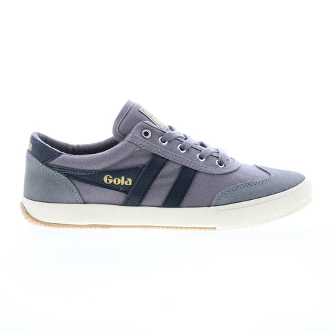 Gola Badminton CMA548 Mens Gray Canvas Lace Up Lifestyle Sneakers Shoes
