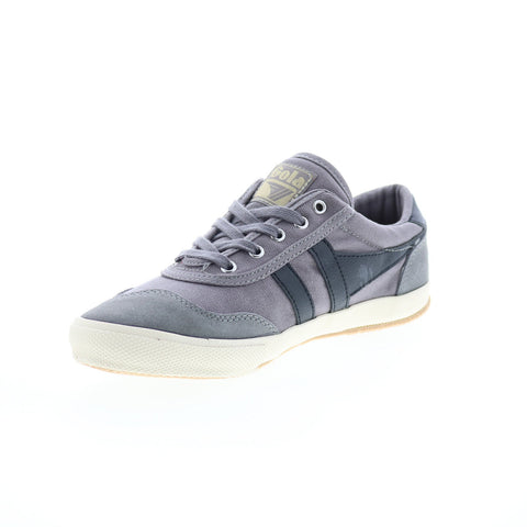 Gola Badminton CMA548 Mens Gray Canvas Lace Up Lifestyle Sneakers Shoes