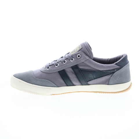 Gola Badminton CMA548 Mens Gray Canvas Lace Up Lifestyle Sneakers Shoes