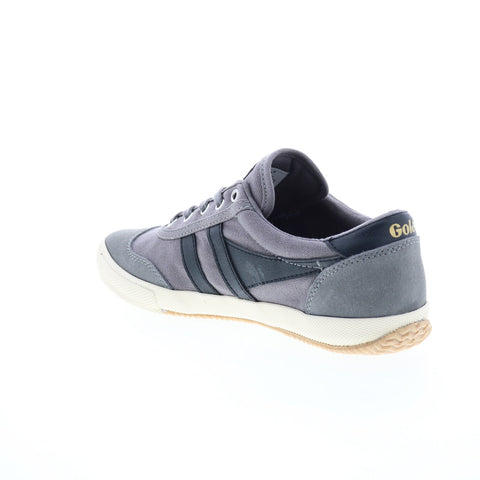 Gola Badminton CMA548 Mens Gray Canvas Lace Up Lifestyle Sneakers Shoes