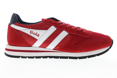 Gola Daytona CMA592 Mens Red Mesh Low Top Lace Up Lifestyle Sneakers Shoes