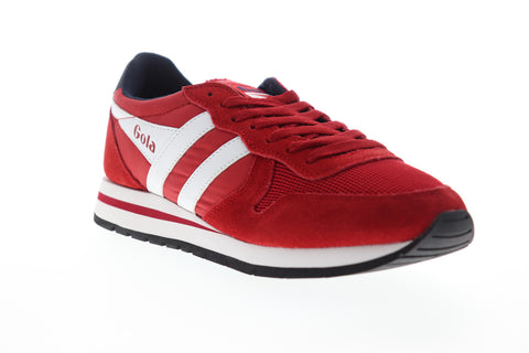 Gola Daytona CMA592 Mens Red Mesh Low Top Lace Up Lifestyle Sneakers Shoes