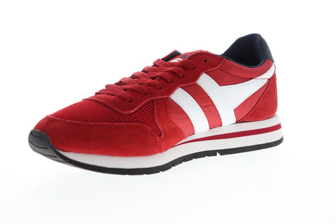 Gola Daytona CMA592 Mens Red Mesh Low Top Lace Up Lifestyle Sneakers Shoes