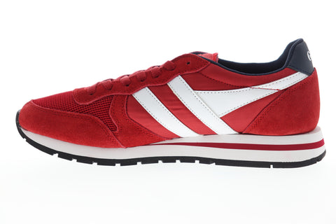 Gola Daytona CMA592 Mens Red Mesh Low Top Lace Up Lifestyle Sneakers Shoes