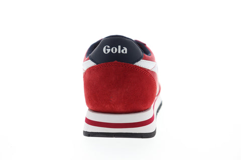 Gola Daytona CMA592 Mens Red Mesh Low Top Lace Up Lifestyle Sneakers Shoes