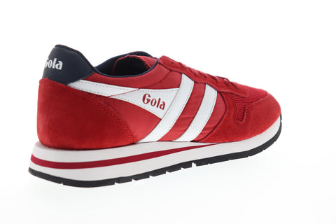 Gola Daytona CMA592 Mens Red Mesh Low Top Lace Up Lifestyle Sneakers Shoes
