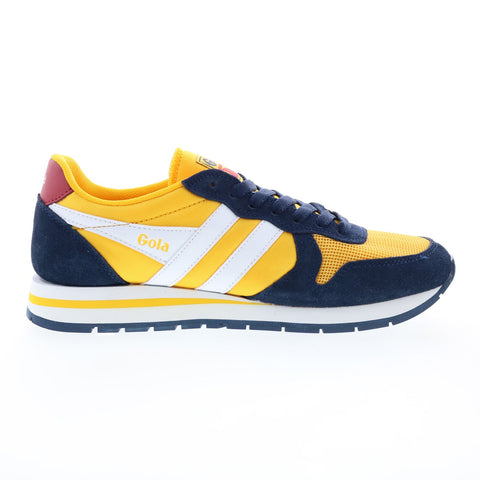 Gola Daytona CMA592 Mens Yellow Canvas Lace Up Lifestyle Sneakers Shoes