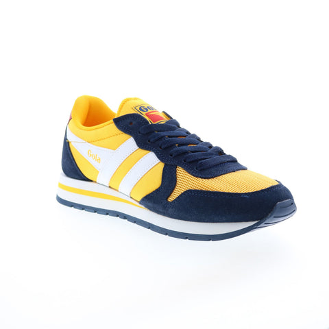 Gola Daytona CMA592 Mens Yellow Canvas Lace Up Lifestyle Sneakers Shoes