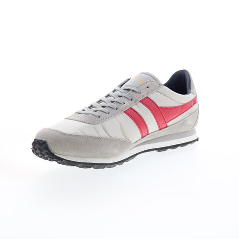 Gola Flyer CMA597 Mens Gray Canvas Lace Up Lifestyle Sneakers Shoes