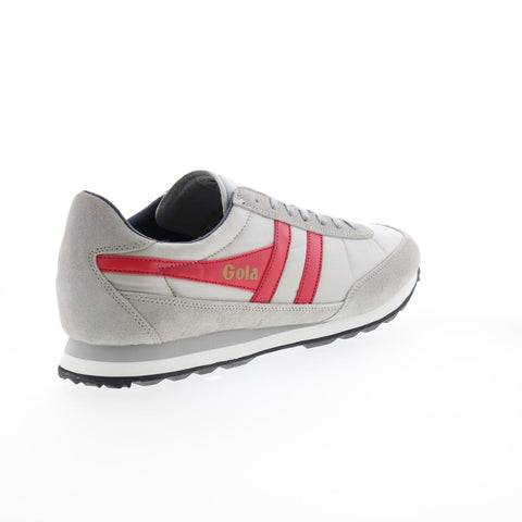 Gola Flyer CMA597 Mens Gray Canvas Lace Up Lifestyle Sneakers Shoes