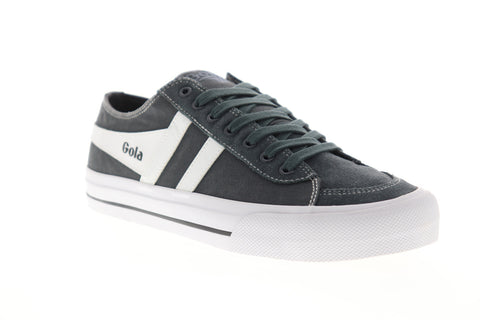 Gola Quota II CMA677 Mens Gray Canvas Lace Up Lifestyle Sneakers Shoes