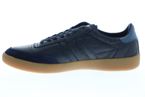 Gola Inca Leather CMA686 Mens Blue Retro Low Top Lifestyle Sneakers Shoes